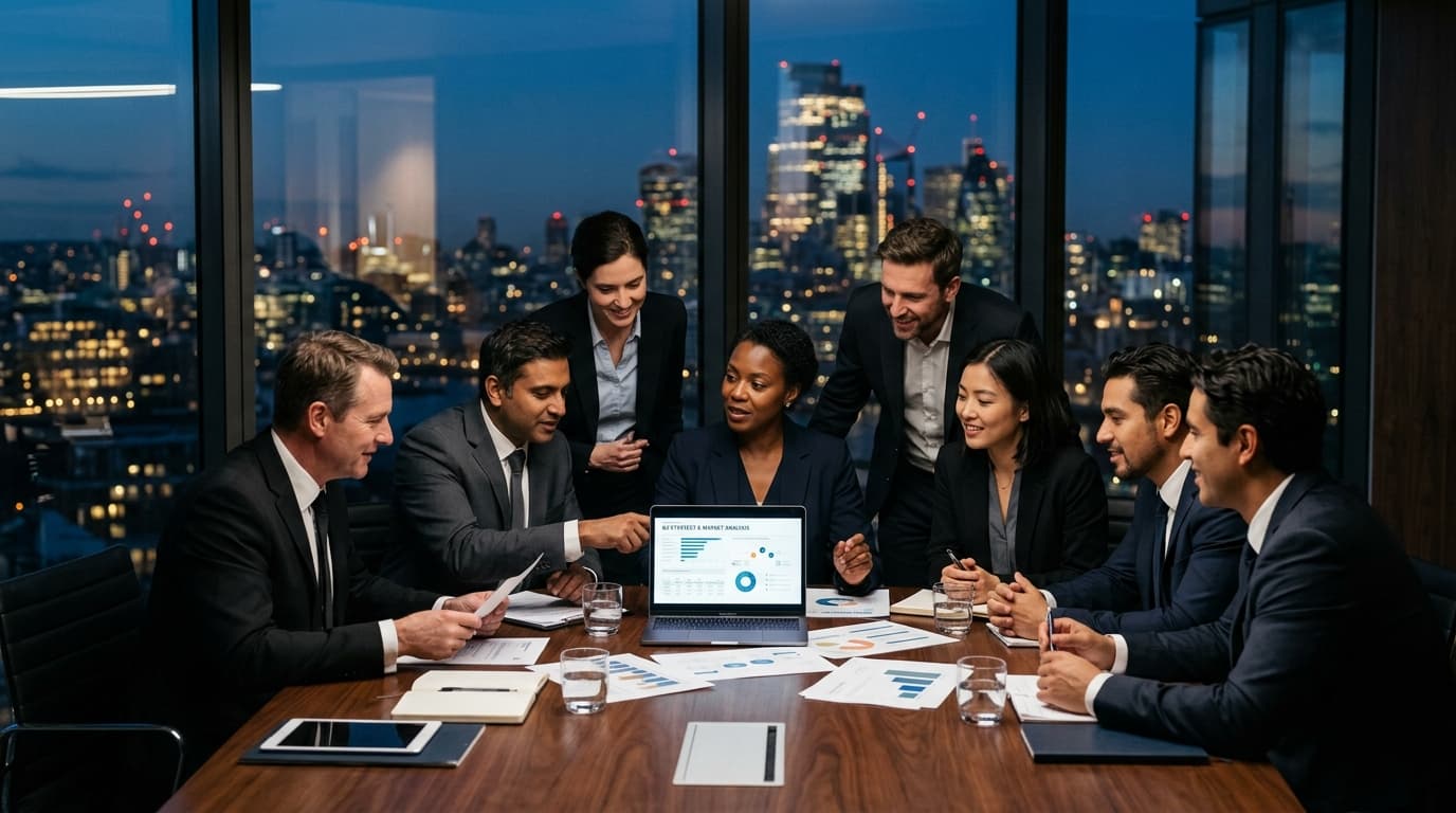 AJJ Collaborative Team Meeting in Executive Boardroom