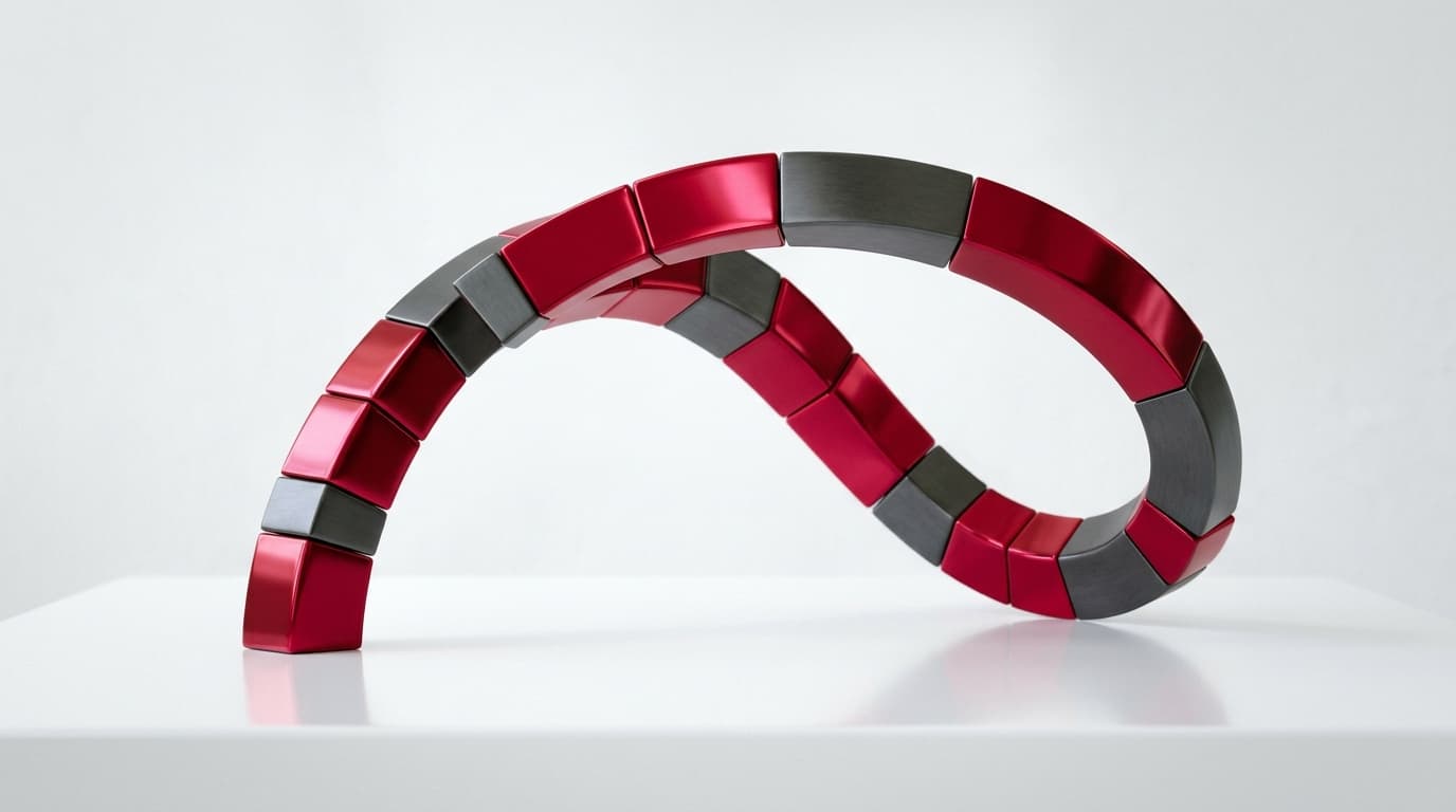 Geometric Curved Arc Sculpture